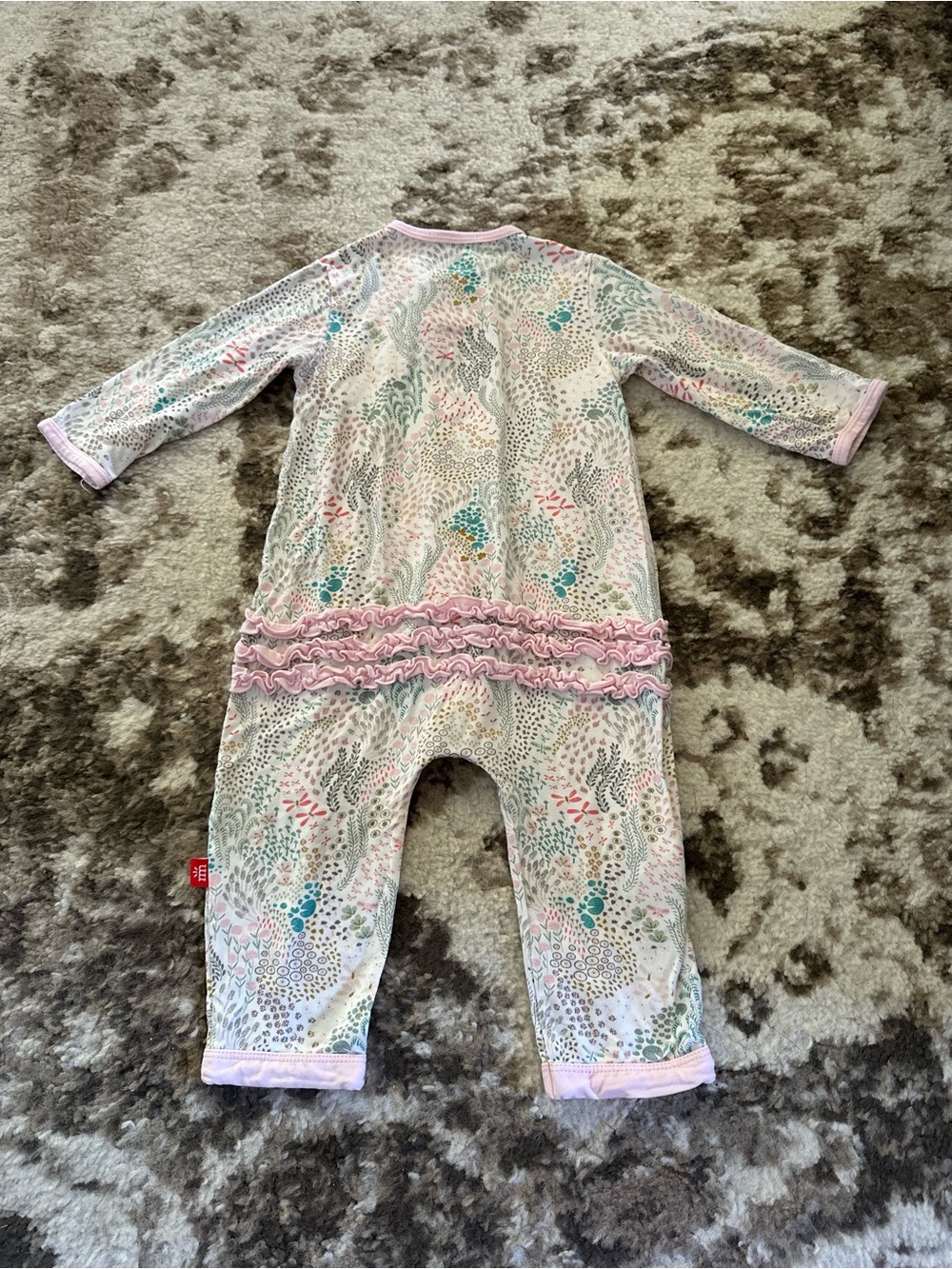 Magnetic Me Pink & Teal Floral Infant One-Piece